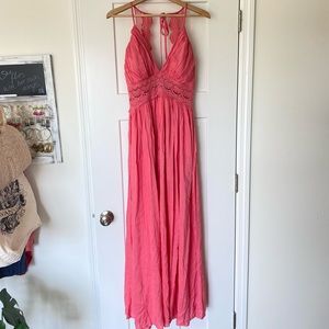 Long Coral Dress
